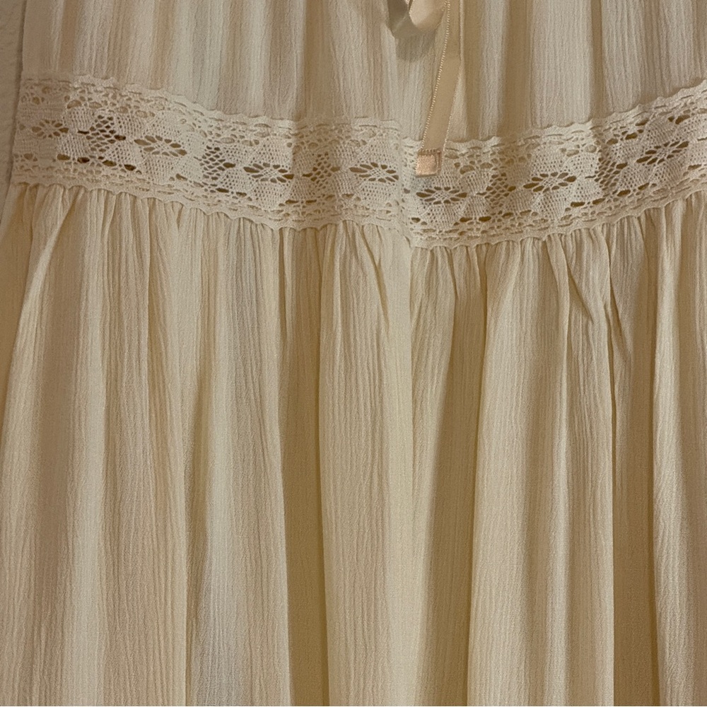 🆕 Boho Western Lace-Tiered Maxi Skirt – Antique White – XL 🆕 - Picture 7 of 16